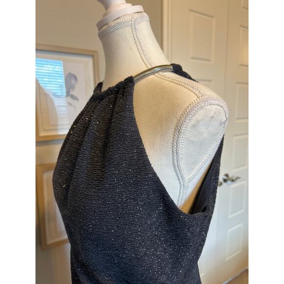 Eliza J |  Charcoal Gray  Cocktail Halter Dress | 8 - Picture 9 of 14